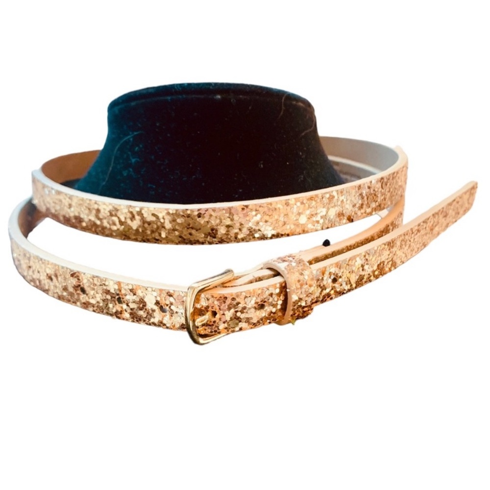 Jcrew glitter leather belt siZe s